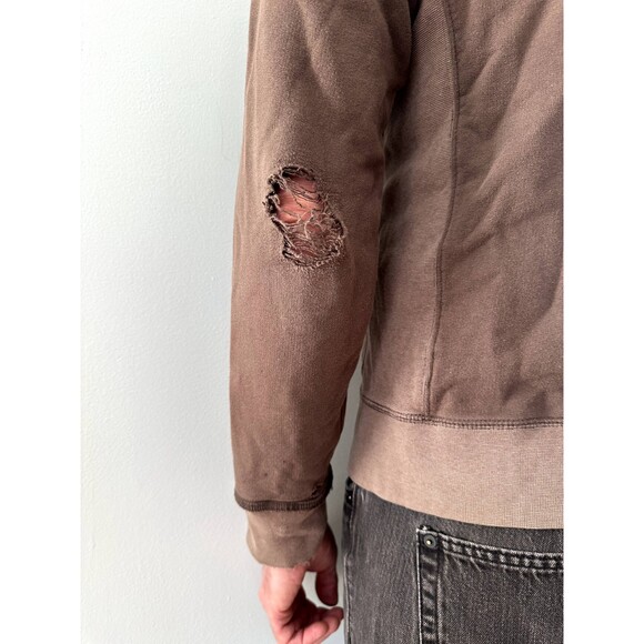 Y2k Old Navy Men's Brown Hooded Long Sleeve Jacket size Medium - Picture 8 of 8